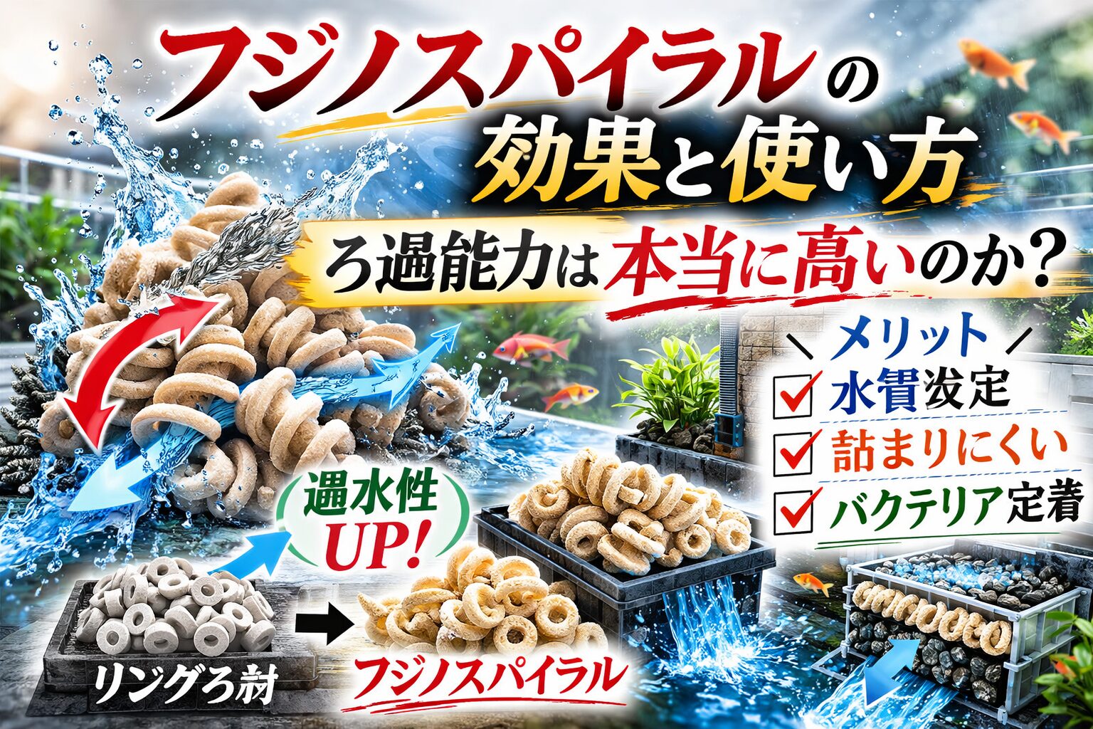 フジノスパイラルを使ってみたレビュー｜通水性・詰まりにくさ・リング